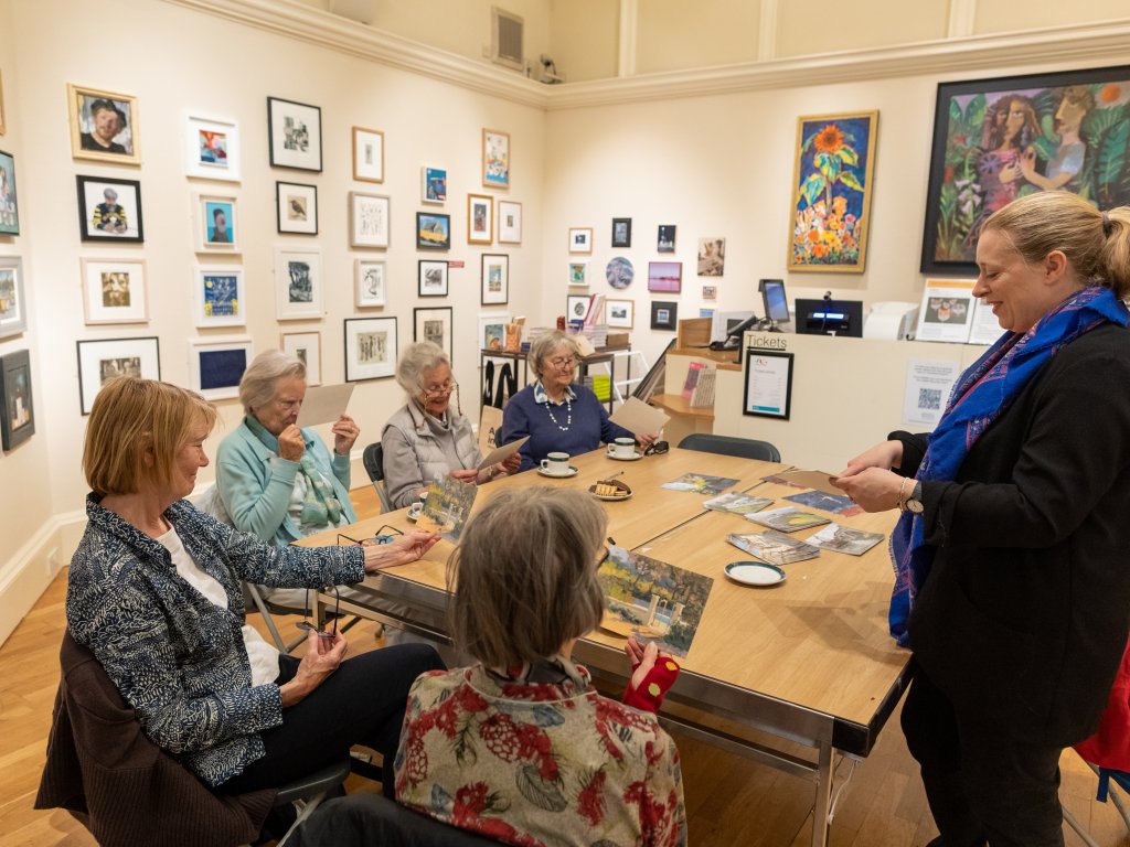 Image: A group at an Art on Mondays session for blind and visually impaired people