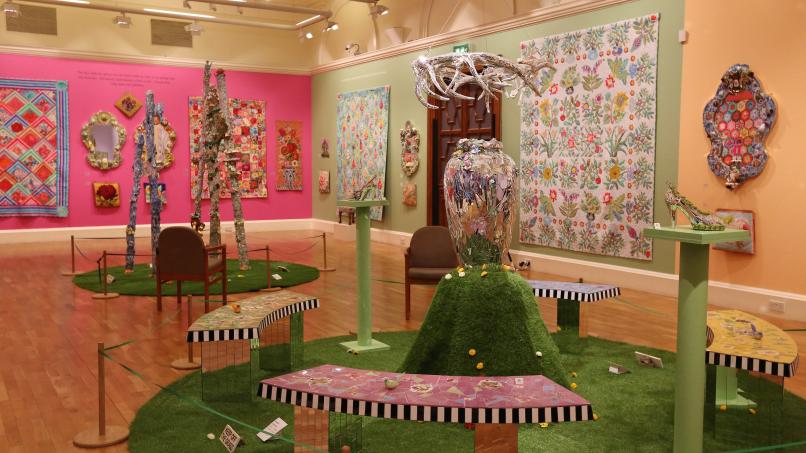 Image: Kaffe Fassett and Candace Bahouth exhibition in the Lower Gallery