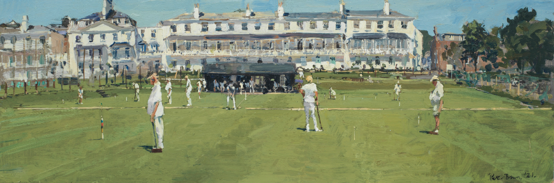 From Robert’s Hut: Croquet, Sidmouth, 2021