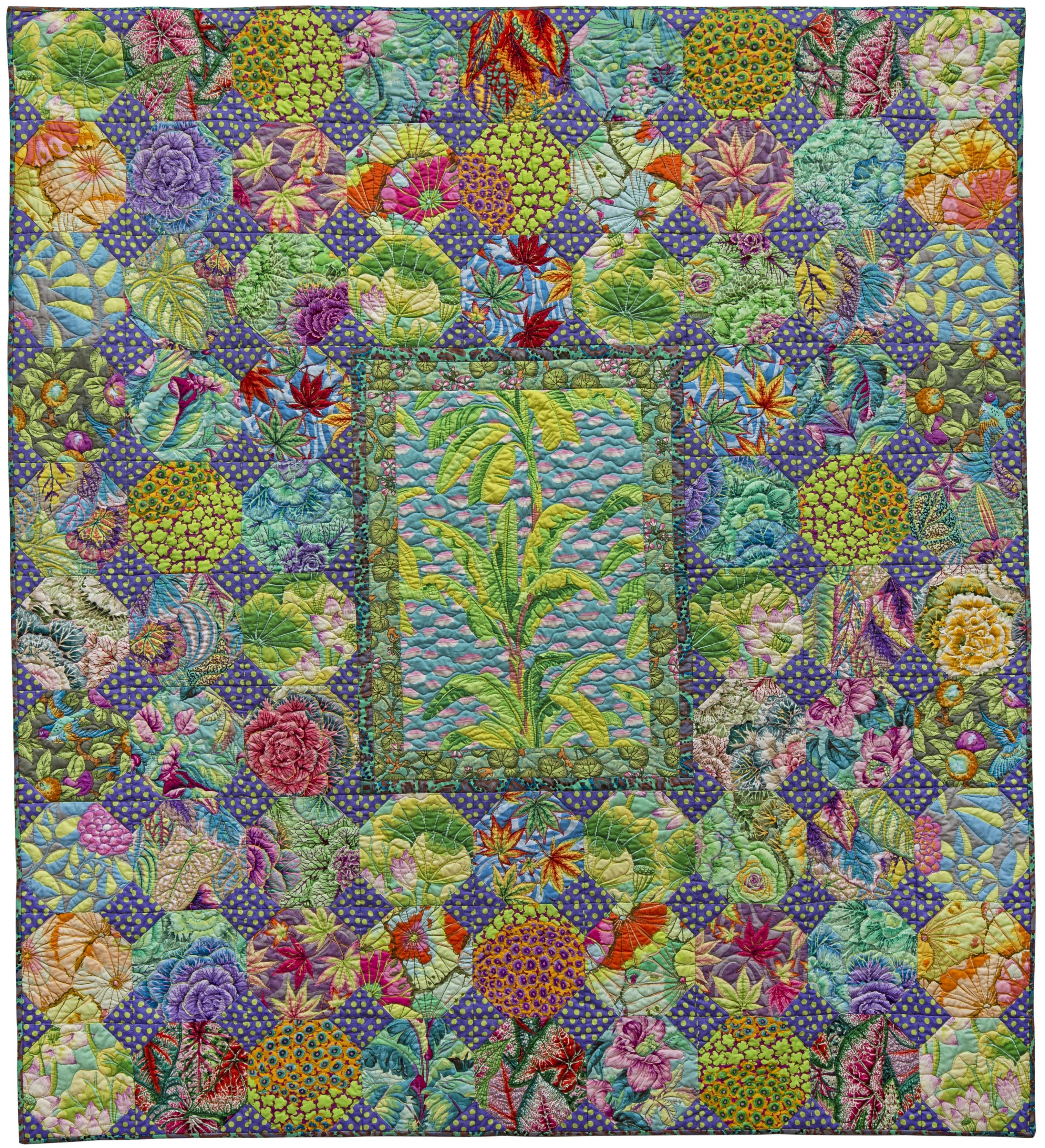 Image: Salad Days quilt by Kaffe Fassett