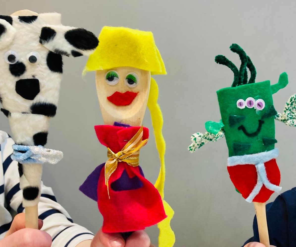 Puppets made from wooden spoons