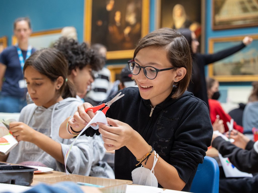 Image: Children taking part in a craft activity