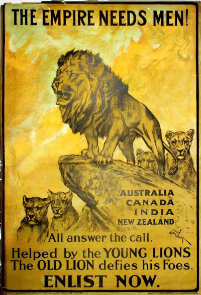 The empire needs men! by Arthur Wardle, 1915